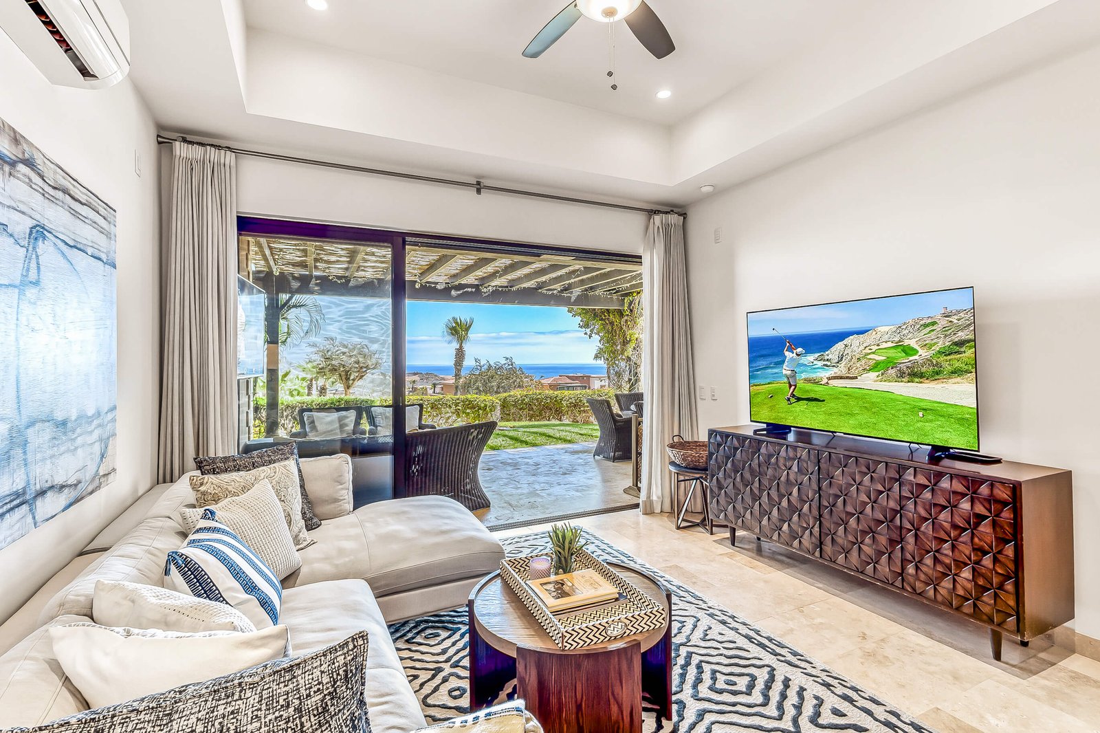 Sala con vista al mar Copala at Quivira